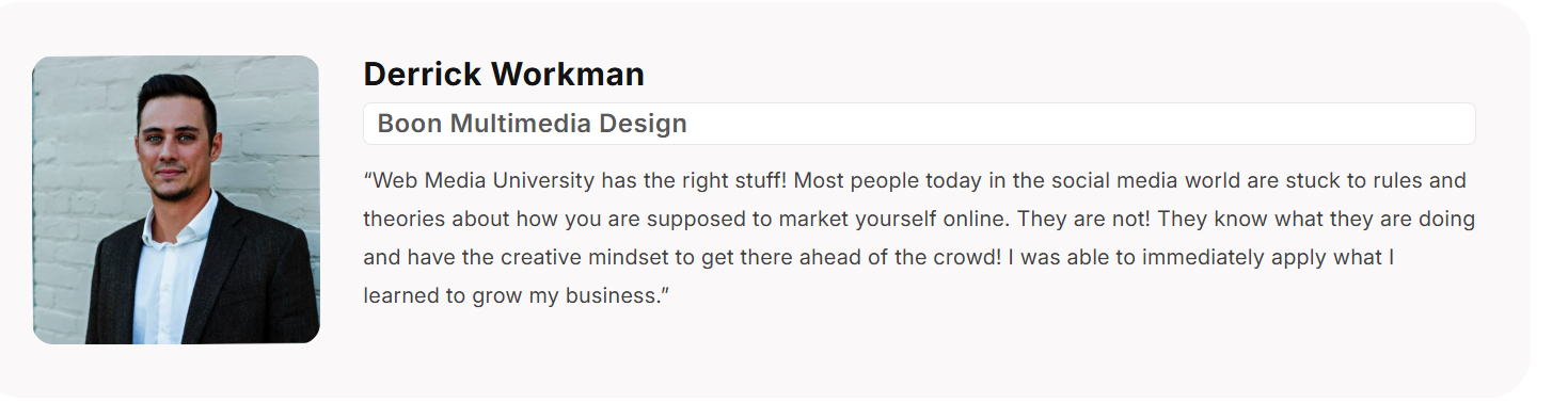 Derrick Workman, Agency owner